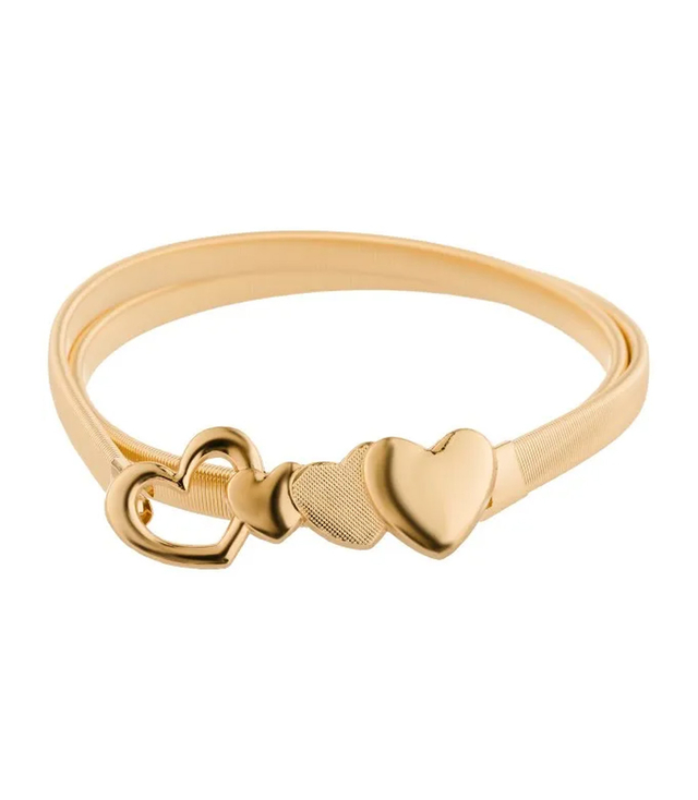 Women's decorative belt for dress with hearts