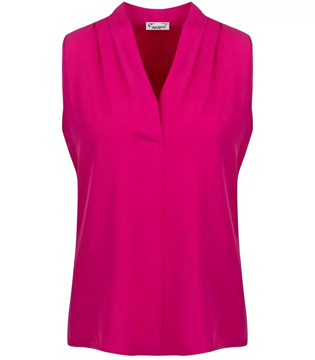 Elegant blouse with a ruffled V-neckline