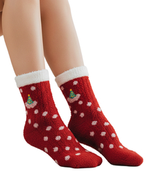 Women's Christmas alpaca socks - long, warm