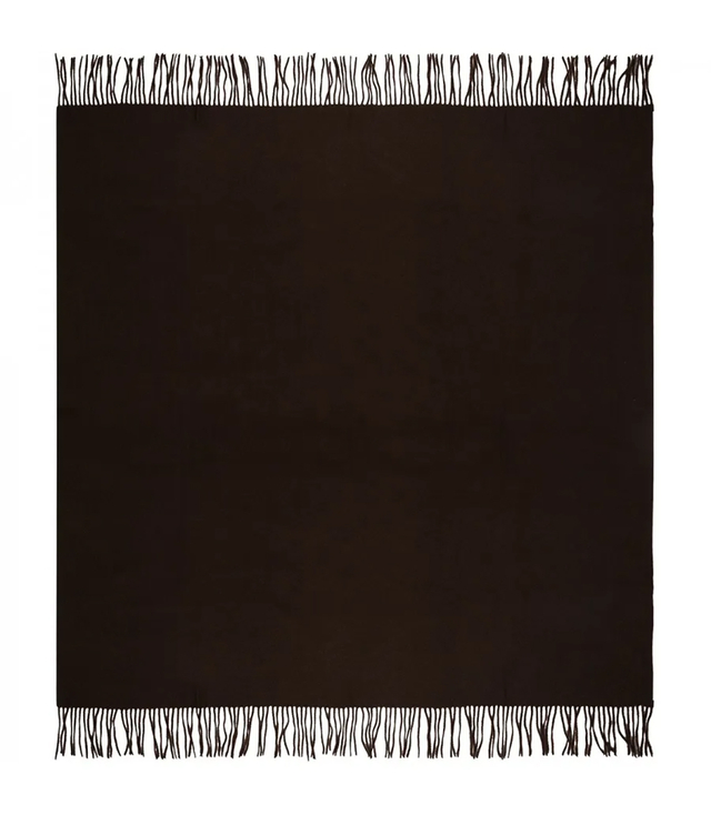 One-color shawl shlik scarf with fringe GRACE