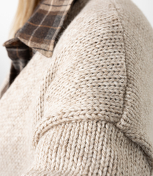 Long warm melange cardigan AURORA