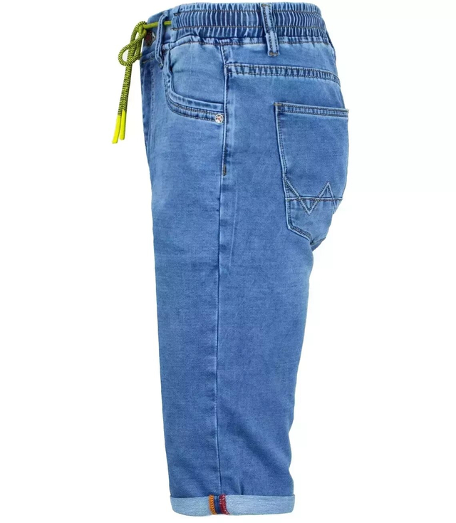 Męskie spodenki jeansowe szorty wiązane