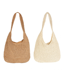 Large woven straw bag