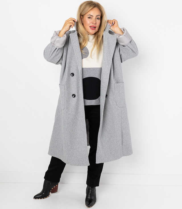 Women's long loose oversized coat CINDY