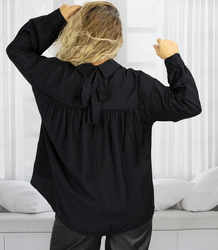 Loose shirt with bow on back longer back LILIANA
