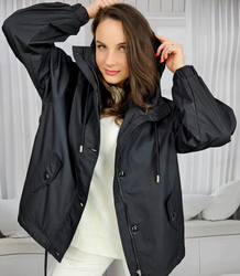 Short transitional oversize rain jacket ELENA