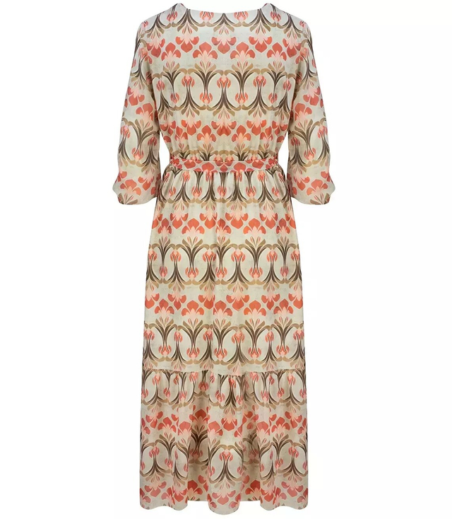 Zwiewna sukienka w print all over pasek