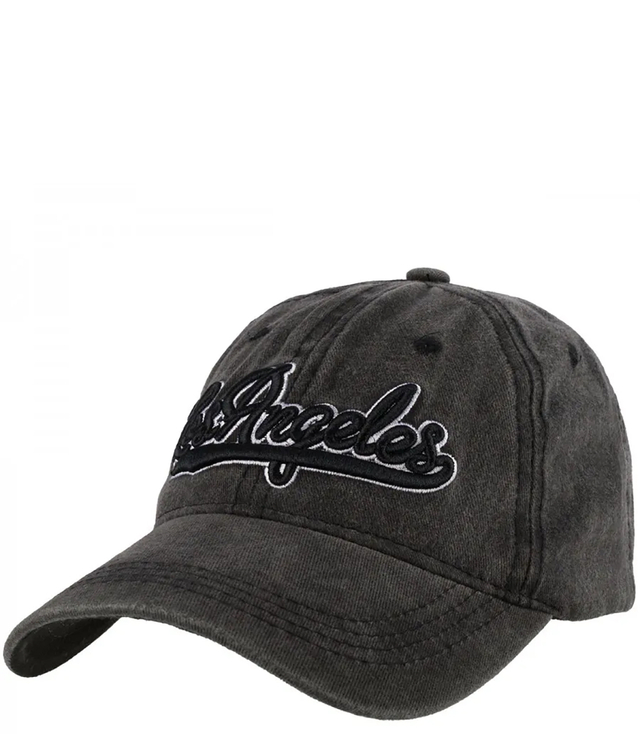 Vintage destroyed adjustable unisex embroidered baseball cap LOS ANGELES