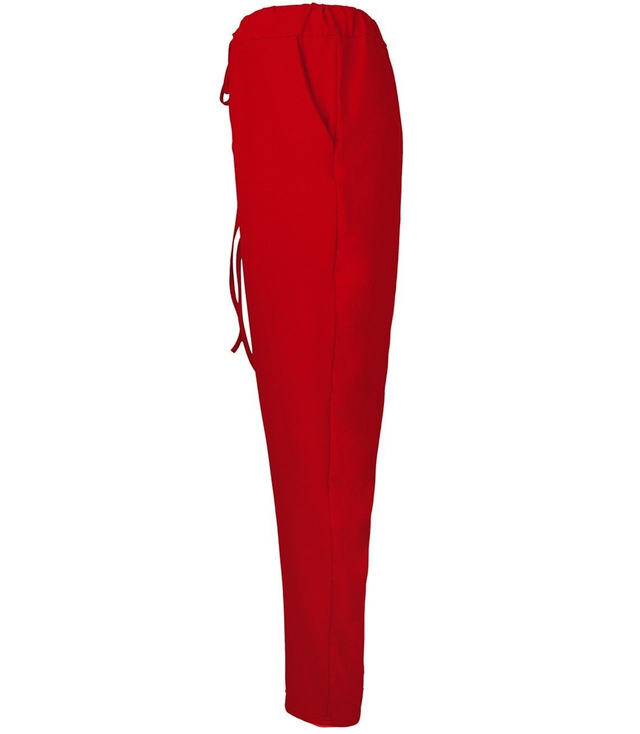 Women&#39;s fabric trousers with a BAGGY tab