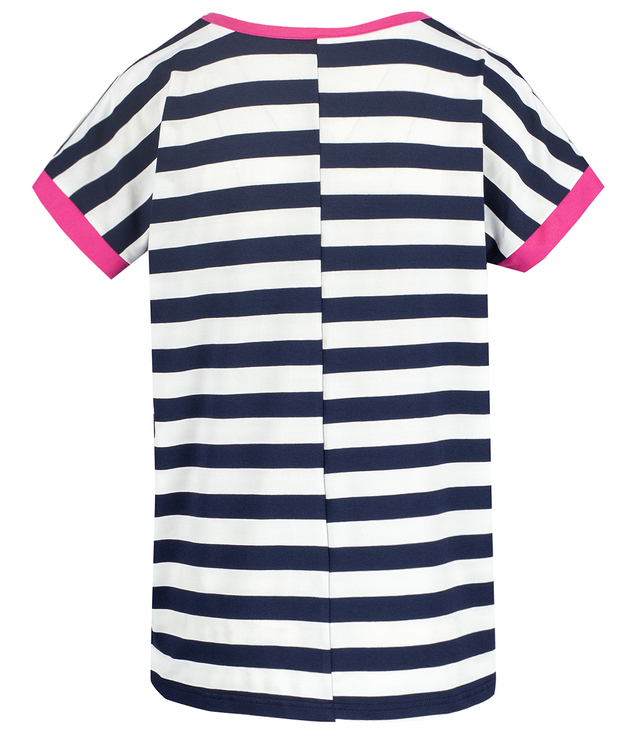 Striped short-sleeved T-shirt with a MIRACLE pocket