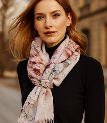 Women's floral pattern scarf 180x70