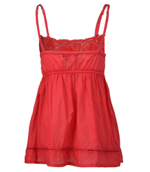 Beautiful light blouse with guipure straps Fashionable