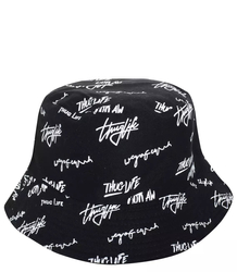 Reversible tourist hat BUCKET HAT inscriptions