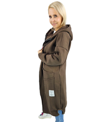 Long women's hoodie. Warm, nice material. Zipper BETH