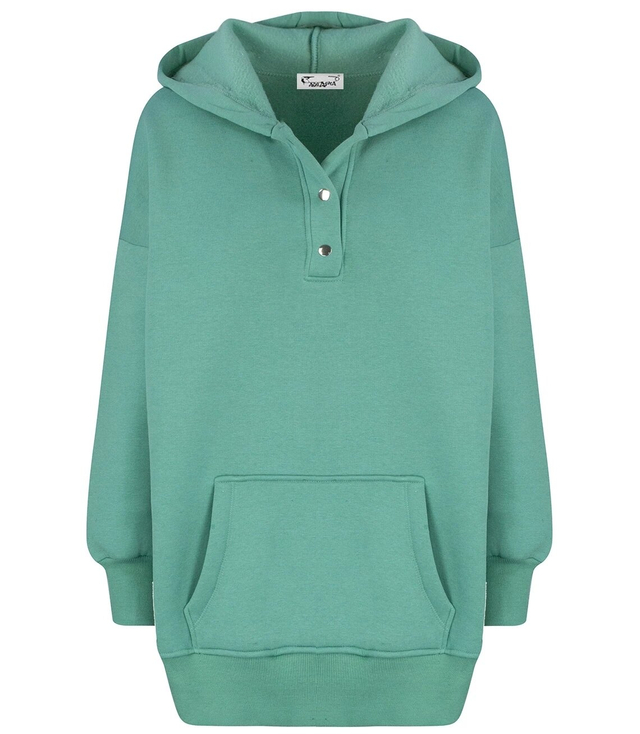 Warm, smooth oversize hooded sweatshirt JANET