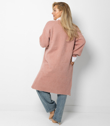 Kardigan z miękkiej dzianiny z włoskami puchaty ALBA