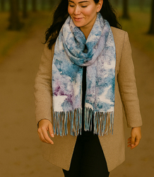 Women's scarf fashionable pattern with tassels