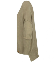 Sweter damski gładki luźny z dlłuższym tyłem SOPHIA