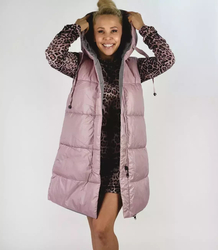 Long women's VEST reversible vest