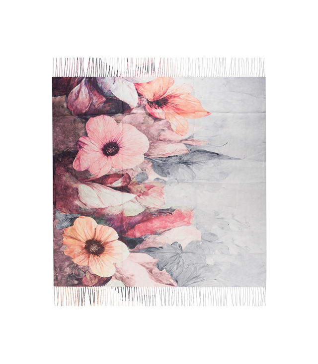 Women's scarf with floral pattern 100x100