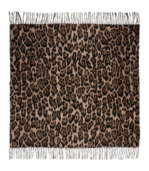 Warm panther scarf with tassels