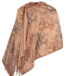 Tree scarf shawl double-sided cashmere