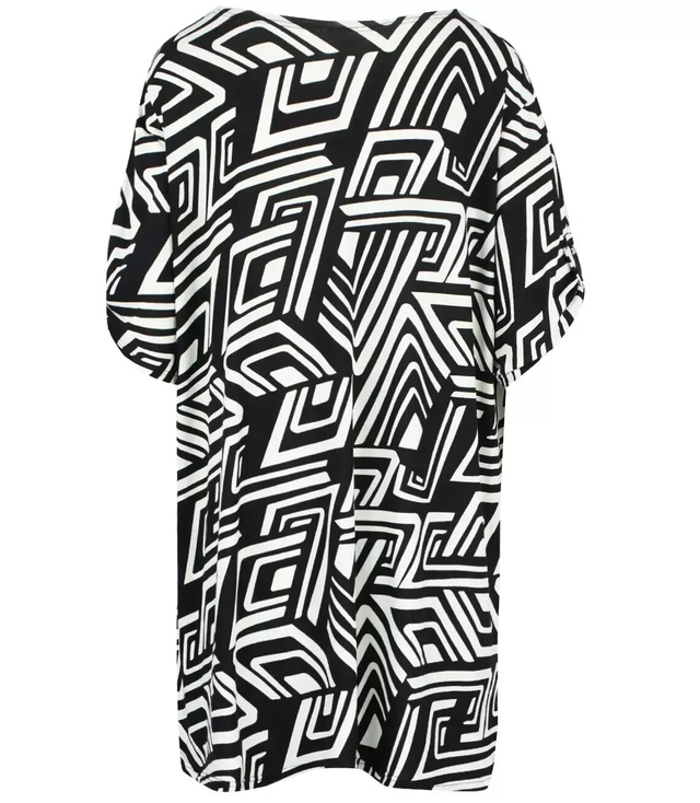 VALERIA patterned blouse tunic with pendant