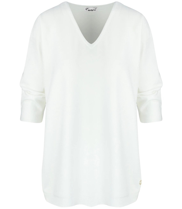 Classic warm women's heart sweater ROSALIA