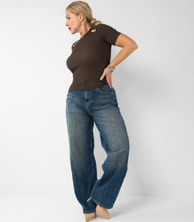 Jeansy damskie typu baggy destroyed SIENNA