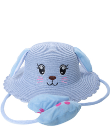 Children's hat with a dog's face and lifting ears