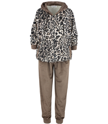 Tracksuit, pants, sweatshirt, velor set, leopard print LEA