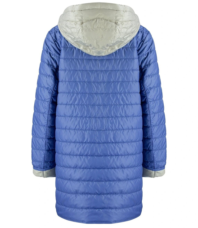 Warm women's transitional jacket, detachable hood, Quilted LAURA