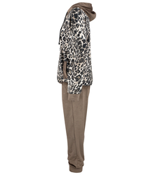 Tracksuit, pants, sweatshirt, velor set, leopard print LEA