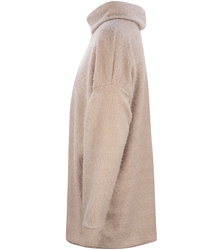 Luźny sweter z golfem puszysty ciepły GOLF