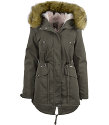 Stylish parka coat winter 2in1 teddy bear