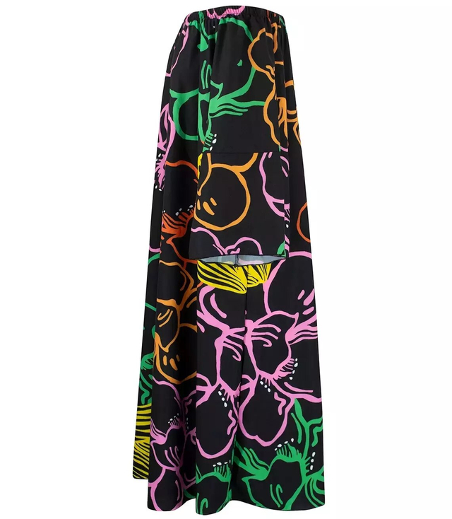 Spanish midi dress with a colorful print