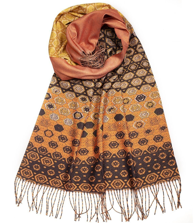 Decorative shawl shawl ETNO pattern Shiny Long Smooth