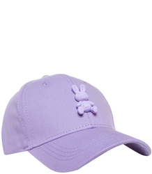 Children's baseball cap decorated with plastic bunny