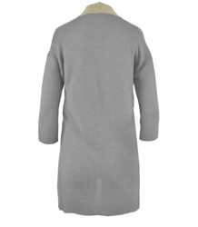 STYLOWY ELEGANCKI KARDIGAN ZŁOTA NITKA