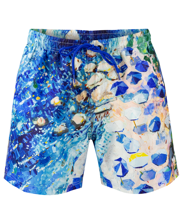Swim shorts with artistic print