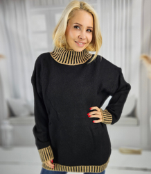 Warm and cozy women's striped sweater autumn winter KEIRA