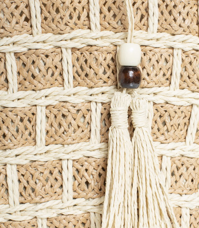 A small basket, a summer bag, a stiff woven handbag