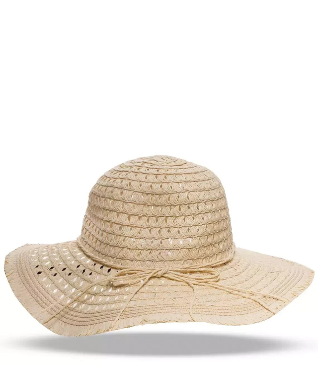Ażurowy damski kapelusz słomkowy z rafii modny
