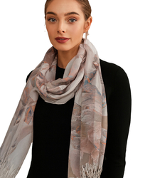 Women's butterfly print scarf stylish 180x70