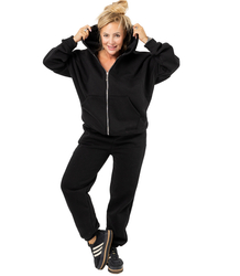 Warm thick sweatshirt set unbuttoned sweatshirt LAURA