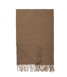 Elegant scarf with tassels in one color
