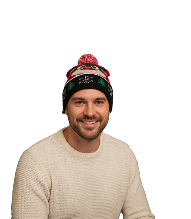 Winter Christmas hat with pom-pom - perfect for preze