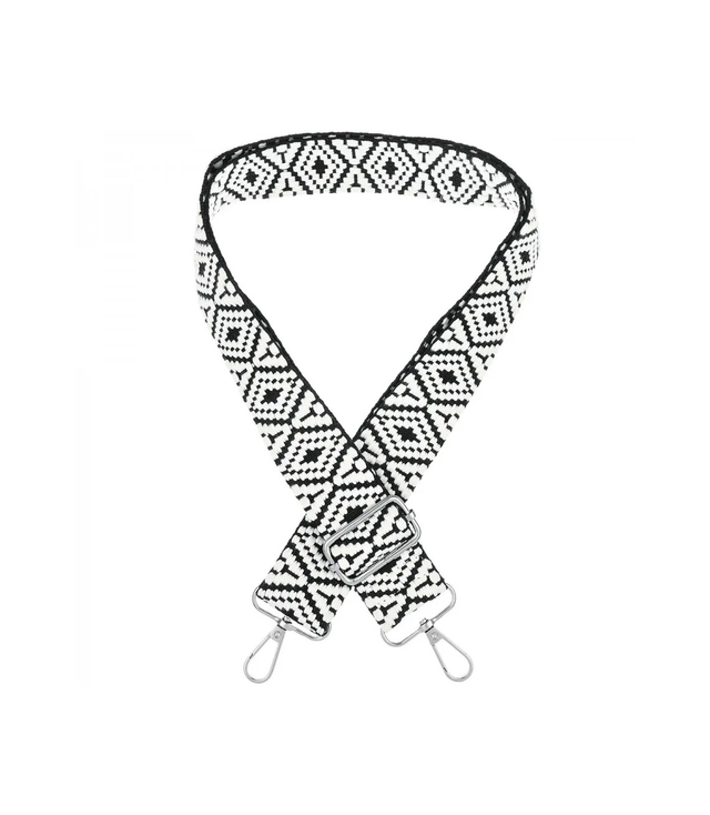 Fashionable braided wide purse strap adjustable