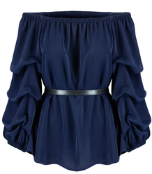 Spanish blouse with decorative puffed sleeves Beautiful KAJA