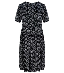 Trapeze summer dress with a white MIDI print
